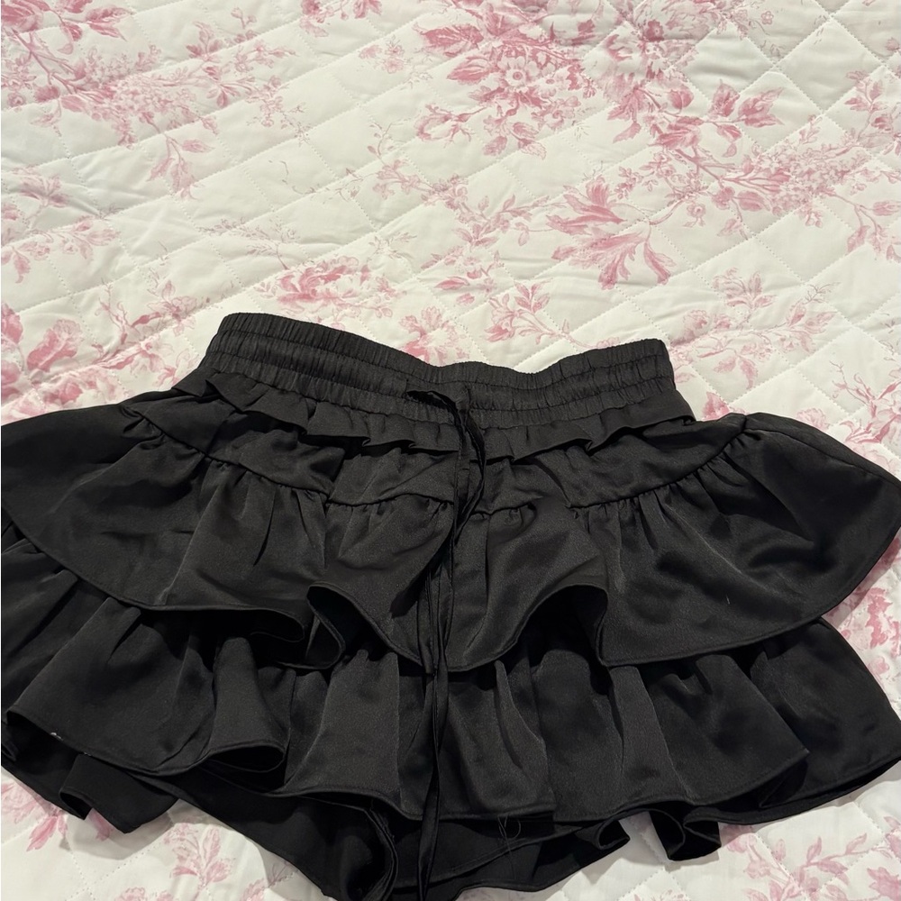 Black Ruffled Skirt